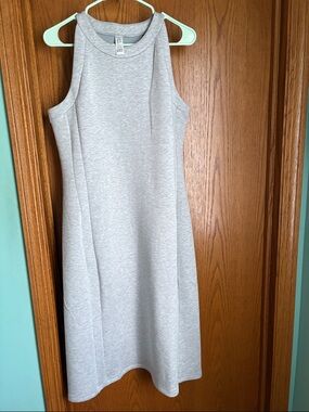 Spanx Airessentials tank dress in light heather gray